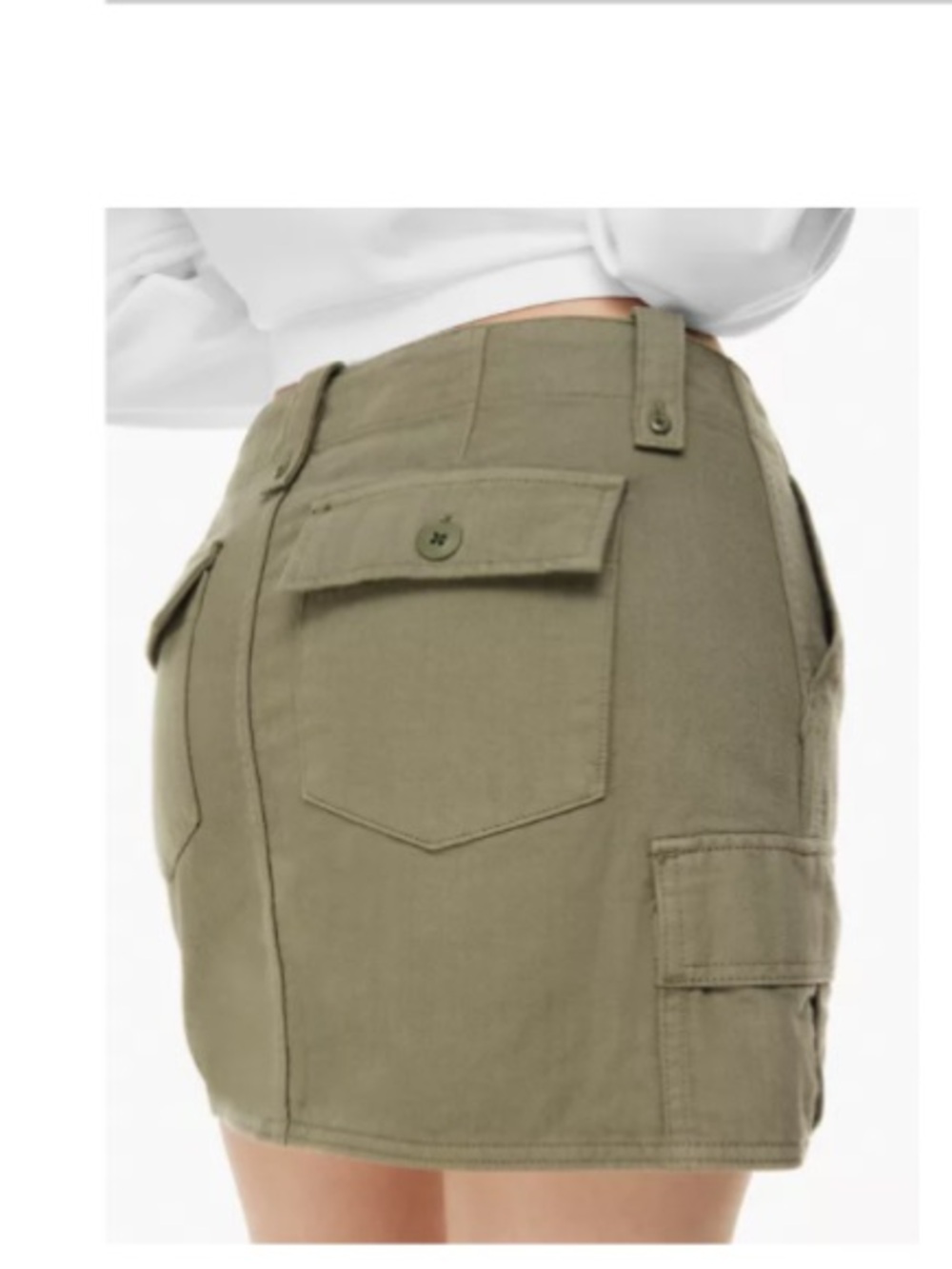 Denim Forum - Size 29 - ‘90s Utility Mini Skirt in Bitter Sage